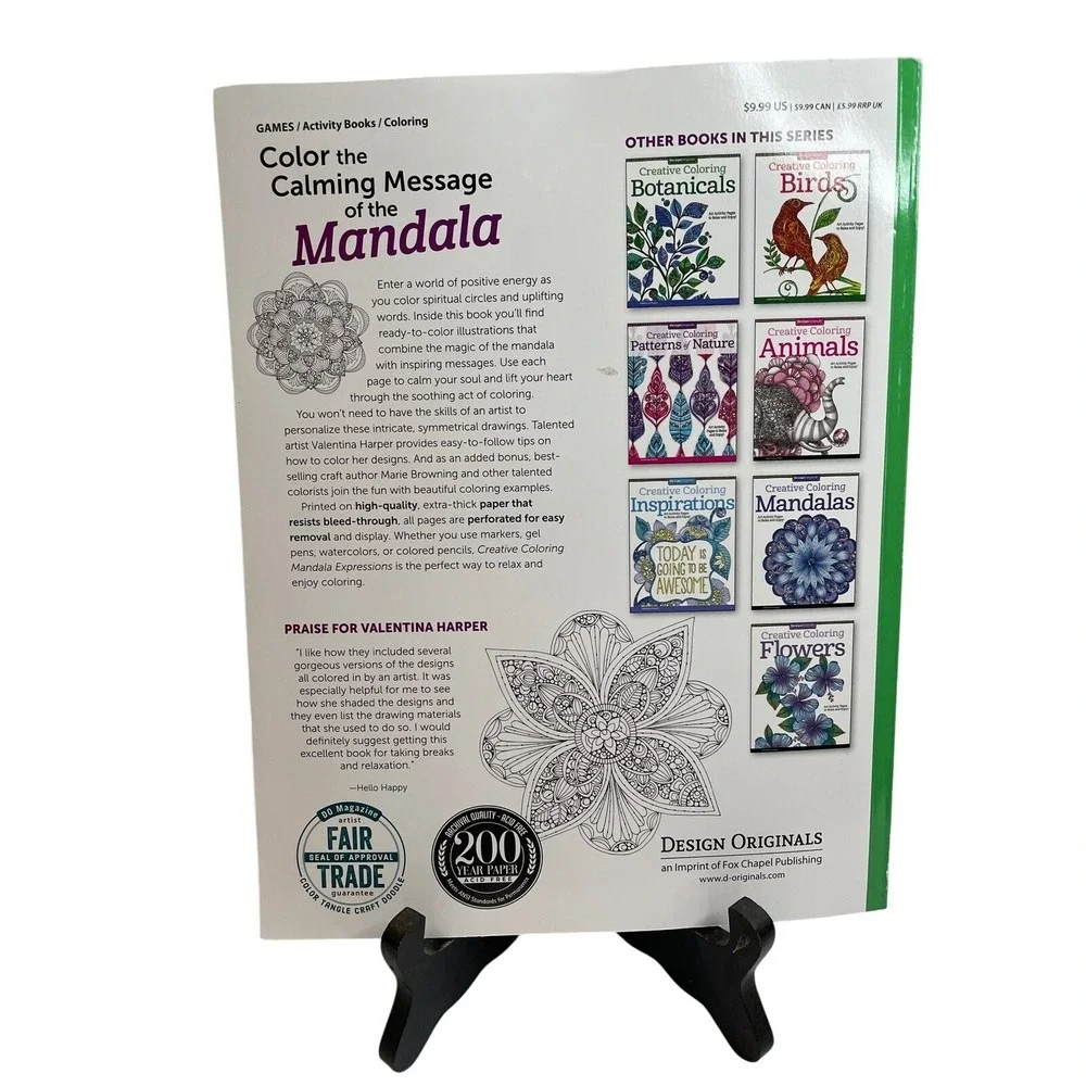 Creative Coloring Mandala Expressions Art Activity Book Relax Originals